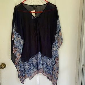 Lane Bryant Blue sheer swim cover up. NWT